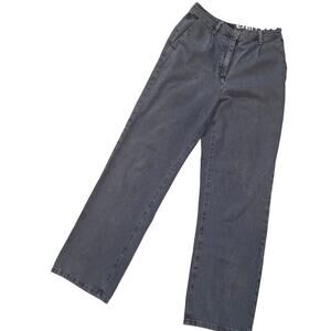 Zara faded grey high rise wide and straight jeans, sz US 6 EU 38
